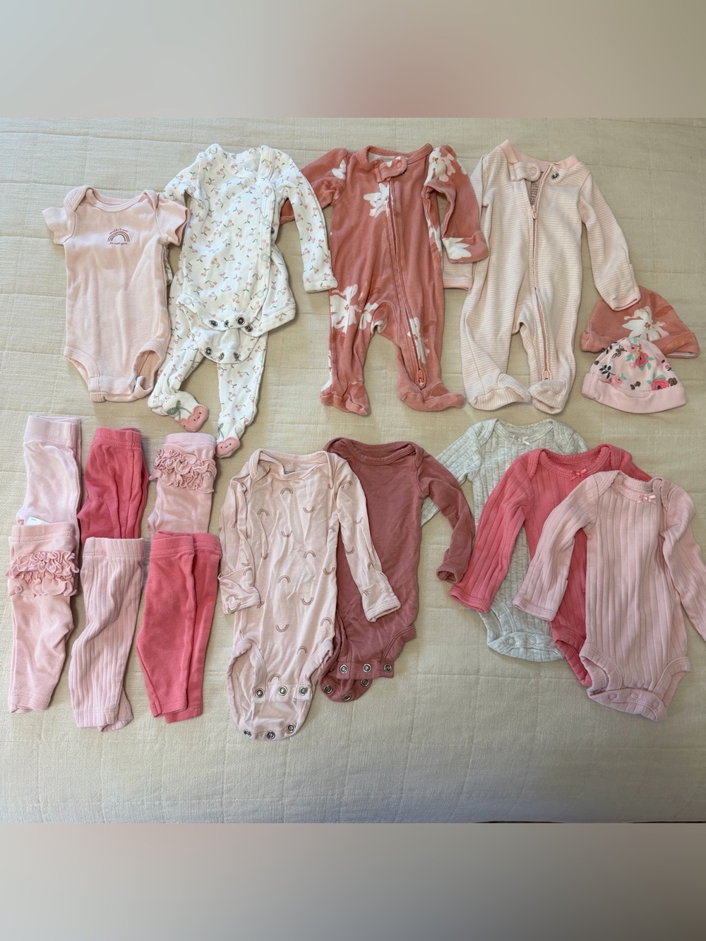 Carters preemie baby girls clothes bundle lot